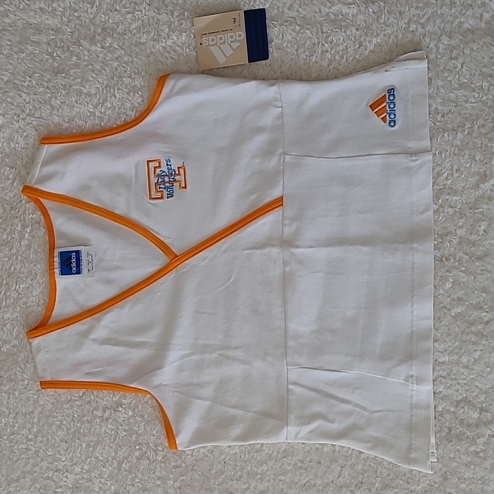 RARE Vintage Tennessee Lady Vols NEW UT ADIDAS Tennis Top White Racer Back Large - Picture 7 of 13
